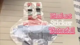 Pixel art sticker tutorial Mr crabs theme