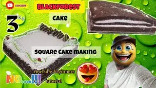how to make freshcream square shape Cake design
