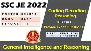 Coding Decoding | Coding and Decoding Reasoning Trick | 10 Years SSC JE PYQ