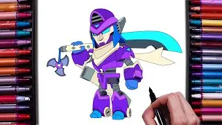 How to Draw Mecha Mortis From Brawl Stars | How to draw Brawl Stars