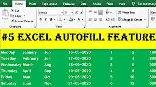 How To Fill Months, Days, Date & Numbers By Autofill Function In MS Excel In Hindi -MS EXCEL Class 5