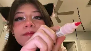 cat girl draws on your face (asmr)