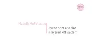How to print one size in a layered PDF pattern