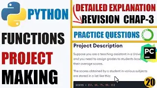 Functions Project and Revision in Python