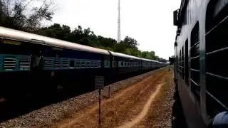 Kochuveli Bikaner express crossing us (12133)
