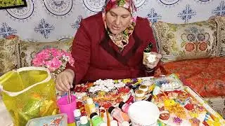 الجبس/تلوين أشكال نباتية هندسية و حيوانية/comment peindre les formes d'achaux,seramique