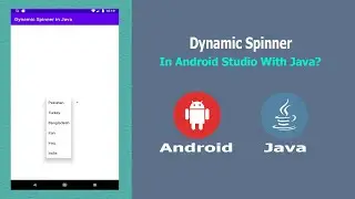 Dynamic Spinner in 📱 Android 📱 Studio With Java