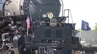 Golden Spike No. 4014 departs Ogden Train Yard