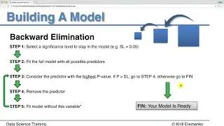multiple linear regression in R backward elimination homework video 42 machine learning