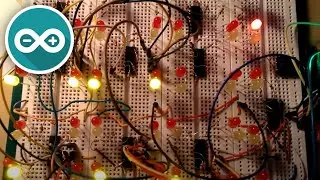 [Connect-Four] Testing 6 shift registers | Arduino