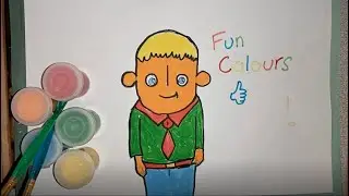 ✅LET'S LEARN TO DRAW A BOY AND COLORINGS | FUN COLOURS✅