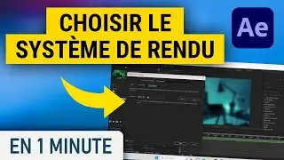 Choisir le système de rendu 3D sur After Effects