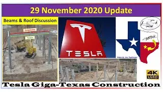 Tesla Gigafactory Texas 29 November 2020 Cyber Truck & Model Y Factory Construction Update (09:30AM)