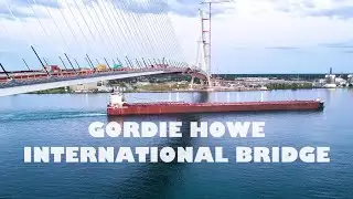 NEW Gordie Howe International Bridge [4K] | Detroit, Michigan