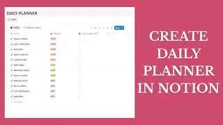 Daily Planner in Notion – Step by Step Tutorial