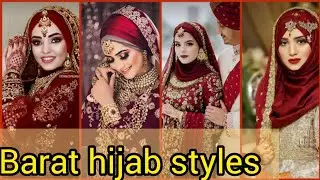 Barat hijab styles for brides |Hijab ideas on Barat 