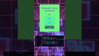 Stopwatch Using JavaScript 