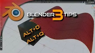 3 Blender Tips Hotkeys Duplicate Alt+Q Alt+D Create Object from single Vertex