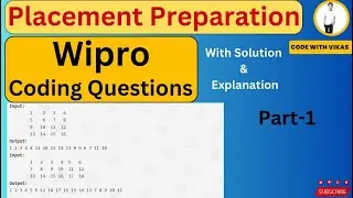Wipro Coding Question Part-1 Placement Preparation 