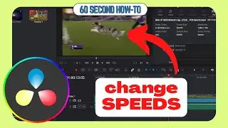 How to adjust the speed of clips in Da Vinci Resolve