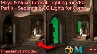 Maya & Nuke Tutorial: Lighting for VFX Part 3 - Separating CG lights for Compositing