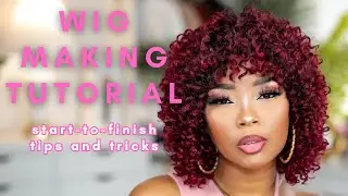 How to Make a Curly Burgundy Wig | Beginner-Friendly Wig Tutorial with Tips & Tricks