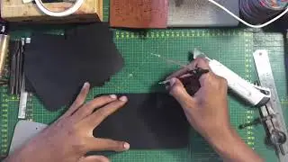 Making of the leather bifold welterweight wallet.