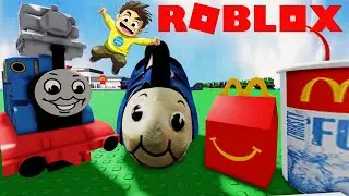 ROBLOX THOMAS MCDONALDS HAPPY MEAL WITH PLUSHIE ! || Roblox Gameplay || Konas2002