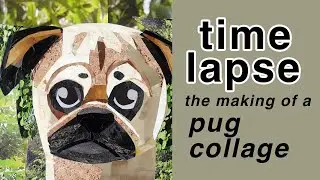 Making a Pug Collage from Magazine Cutouts