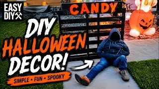 EASY DIY HALLOWEEN DECORATION | Made from a pallet and scrap wood #diy #halloween #scary