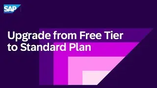 Upgrade from Free Tier to Standard Plan in SAP Build Apps