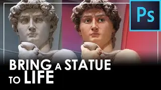 Photo Manipulation Photoshop Tutorial for Beginners - Statues come to life!