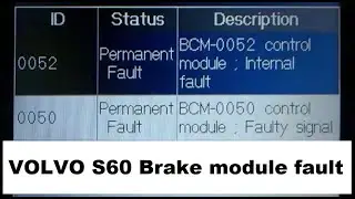 Volvo S60 V70  BCM communication error 2001-2003