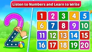 Learn Numbers Name, 1 to 10 Number Counting For Kids Rhymes 123 Song, Learn To Count, One Two Three