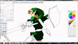 Retro Speed Drawing, The Legend of Zelda  Link Full HD