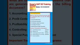 What are the Accounting Documents Generated | Sivan's SAP SD Training