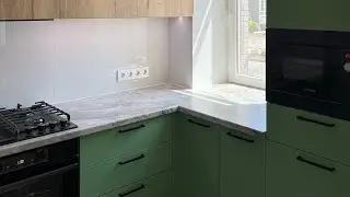 КУХНЯ.УГЛОВАЯ КОМПОНОВКА.Организация ГАЗОВОГО котла,КОЛЛЕКТОРА теплого пола.СТОЛЕШНИЦА Термопластик.
