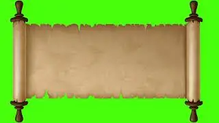 Paper Scroll Roll Green Screen