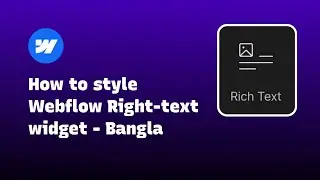 How to style “Rich text” widget in webflow