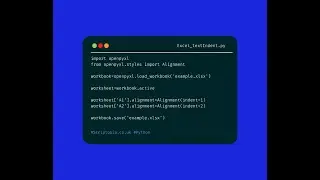 Python openpyxl - Indent text in cell