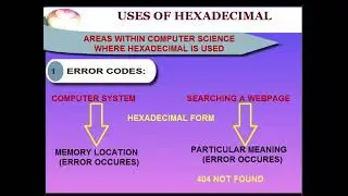 O Level Computer Science(chap 1) Topic:Uses Of Hexadecimal.