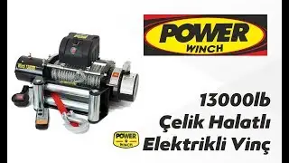 Power Winch 13000 lb Çelik Halatlı Off-Road 4x4 Elektrikli Vinç