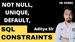 SQL / MYSQL Constraints - NOT NULL , UNIQUE and DEFAULT  constraints in wamp server in hindi