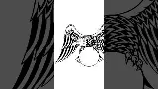 Drawing an eagle in Procreate #shorts