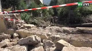 Continuano le ricerche a San Felice a Cancello dei dispersi travolti dalla frana