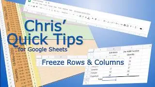 Google Sheet: How to Freeze Rows and Columns