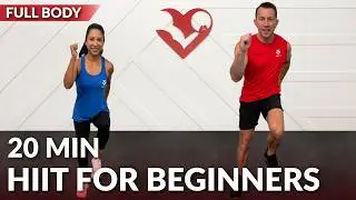 20 Min HIIT Workout for Beginners for Fat Loss - No Jumping No Repeat No Equipment Easy Low Impact