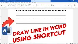 Shortcut Key to Draw Straight Lines in MS Word Quickly