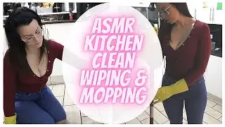 Clean With Me | ASMR Kitchen Clean | No Talking | Wiping & Mopping