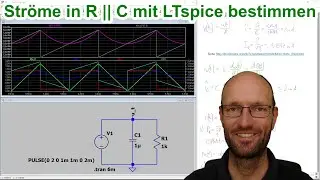 Strom durch eine Parallelschaltung aus R & C bei Anregung mit Dreieckspannung in LTspice simulieren